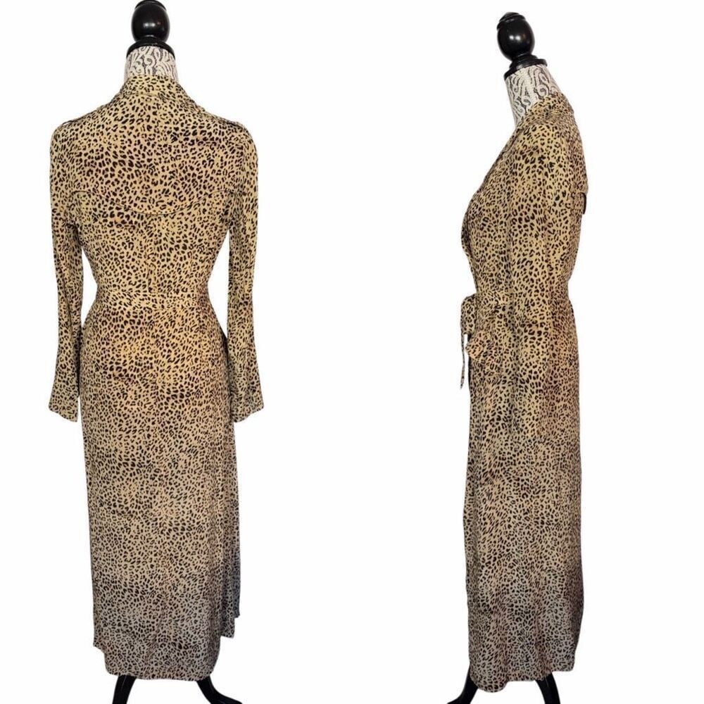 Mes Demoiselles Rosita Printed Coat Dress in Tan Panther Size 36 US 4-6 - Picture 11 of 12